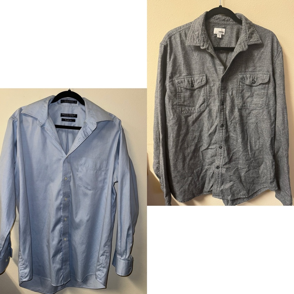 Men long sleeve button up shirts bundle